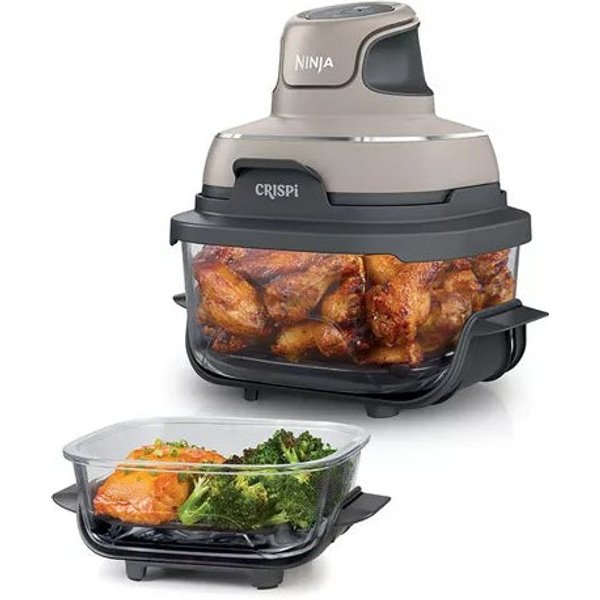 Ninja CRISPi 4-in-1 Portable Glass Air Fryer - Stone FN101UKST