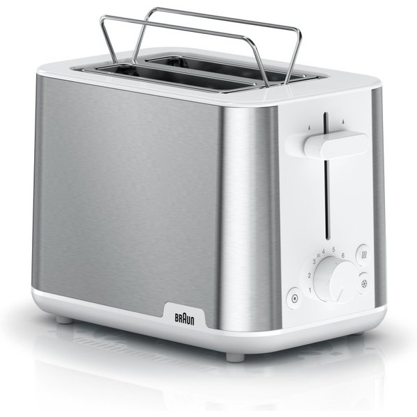 Braun HT 1510 8 2 Scheibe(n)) 900 W Edelstahl, Weiß - Braun HT