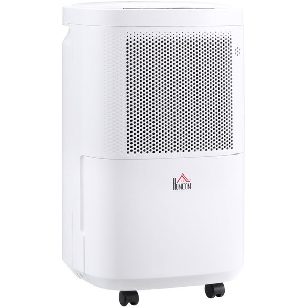 HOMCOM 10L/Giorno 2200ML Deumidificatore portatile silenzioso con controllo tramite app Smart WiFi, deumidificatore elettrico pe