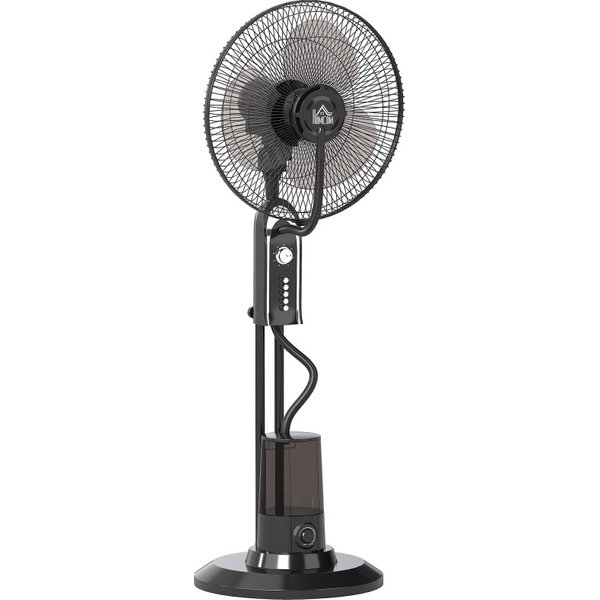 HOMCOM 120Ventilatore con nebulizzatore su piedistallo cm - Nero