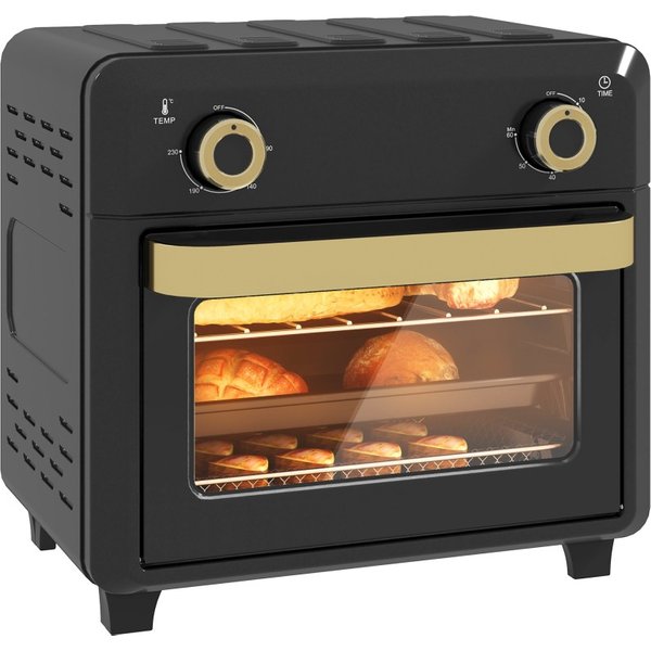 HOMCOM 10L Air Fryer Oven, Mini Oven, Oil Free Cooking, Grill, Roast, Bake, with Adjustable Temperature, Timer, Dishwasher Safe,