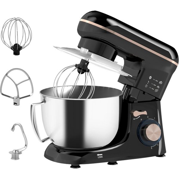 HOMCOM 1300W Robot pâtissier avec accessoires - Noir