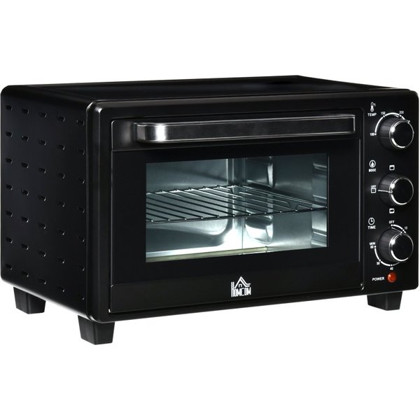 HOMCOM 21L Mini Tafeloven, 100°C-230°C Verstelbare Temp - Zwart