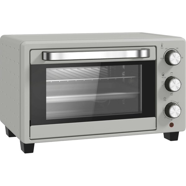 HOMCOM 21L Mini Countertop Oven, 100°C-230°C Adjustable Temp - Silver Tone