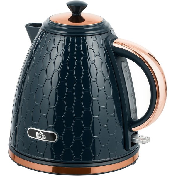 HOMCOM 3000W Rapid Boil Honeycomb Kettle - Dark Blue