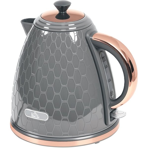 HOMCOM 3Bouilloire en nid d'abeille à ébullition rapide kW - Gris