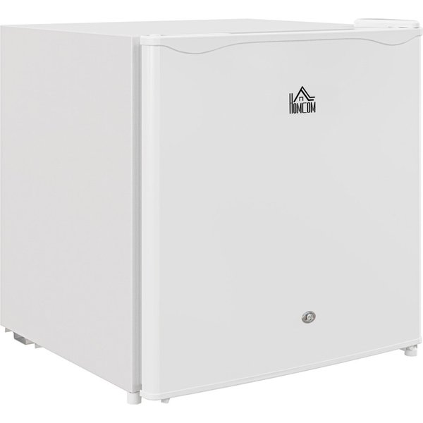 HOMCOM 46 Frigorifero da banco con serratura da Litri - Bianco Crema