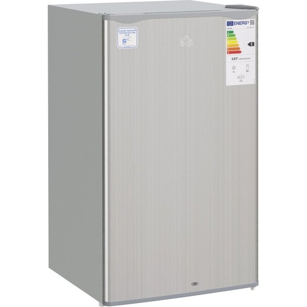 HOMCOM 91L Réfrigérateur autoportant sous plan avec serrure - Gris