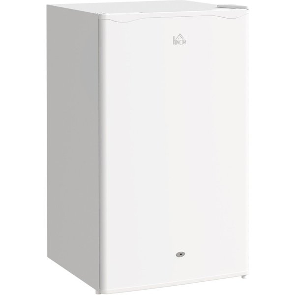 HOMCOM 91L Freestanding Under-Counter Fridge with Lock - White