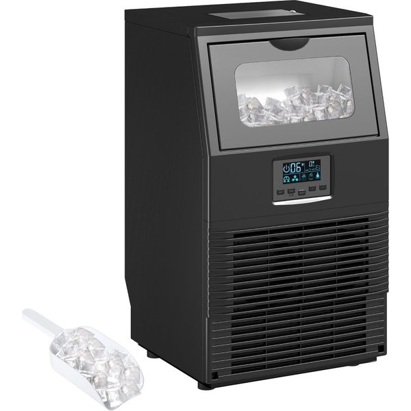 HOMCOM Commercial Ice Maker with 4kg Ice Storage - Black