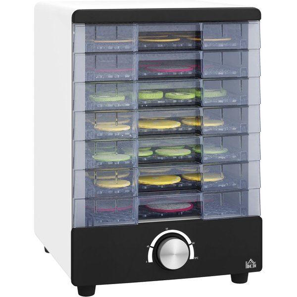 HOMCOM Seven Tray, 40-70°C Food Dehydrator - White