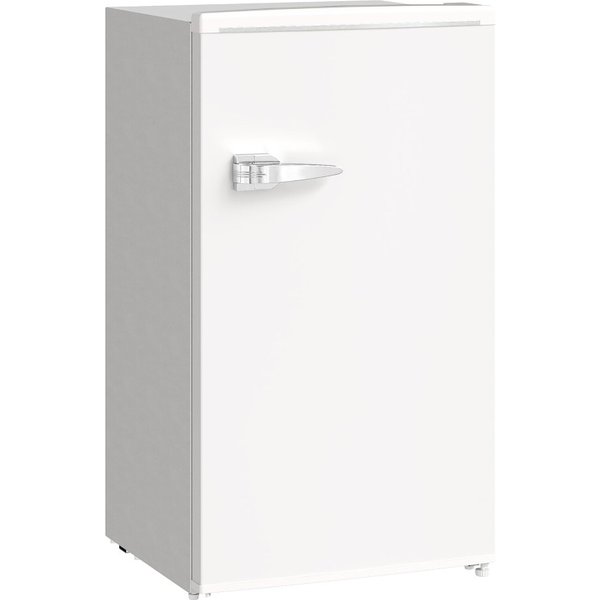 HOMCOM Unterbaukühlschrank, 85L Kleiner Retro-Kühlschrank mit Kühlfach, verstellbarem Thermostat, Glasablagen, Weiß