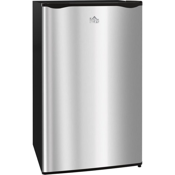 HOMCOM Under Counter Fridge, 91L Small Fridge with Chiller Box, Removable Shelf, Reversible Door, Adjustable Legs, Mini Refriger