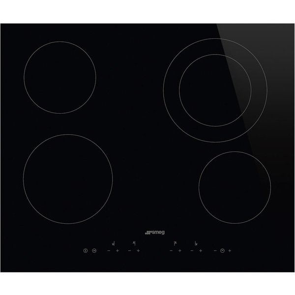 Smeg Universal SE364ETD hob Black Built-in 60 cm Ceramic 4 zone(s) -