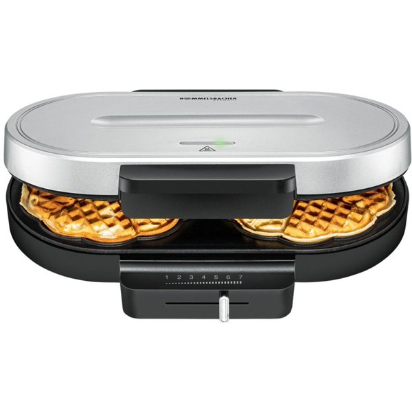 Rommelsbacher WA 1250 waffle iron 2 waffle(s) 1250 W Silver -