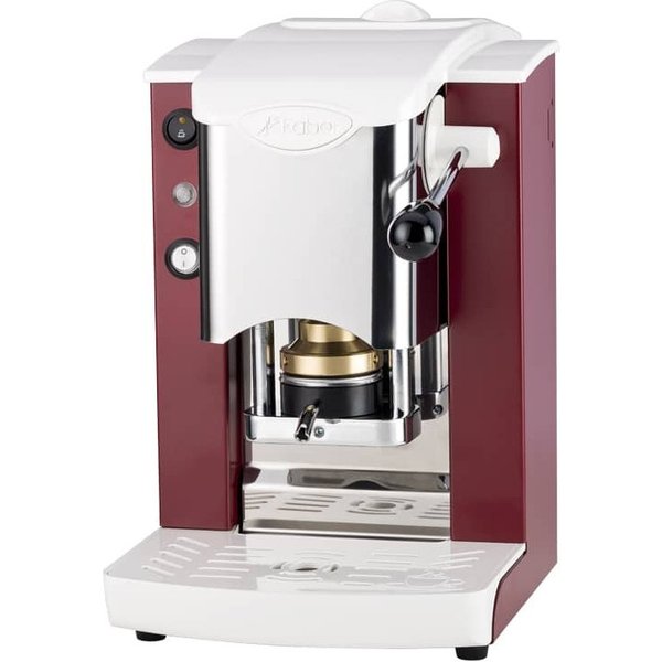Faber Slot Inox ESE Pad espressomaskine Weinrot hvid Inox