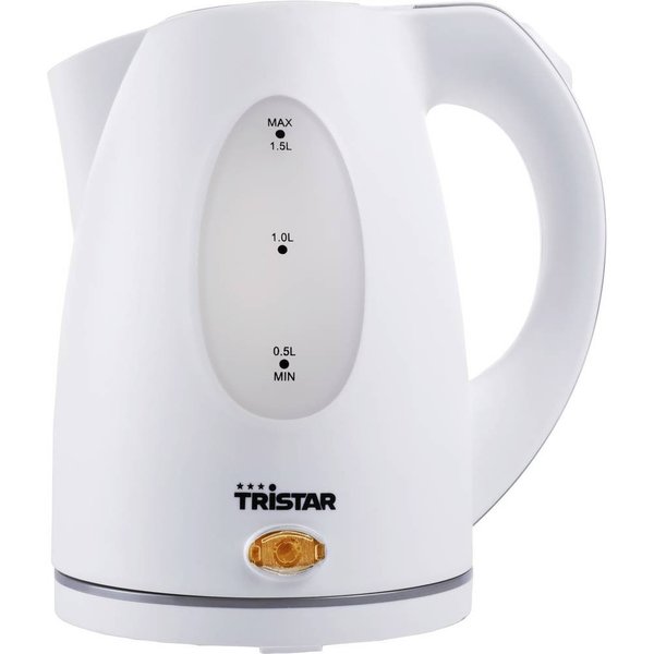 Tristar WK-1324 Waterkoker Snoerloos, BPA-vrij, Oververhittingsbeveiliging Aantal/Volume: 1.5 l Wit