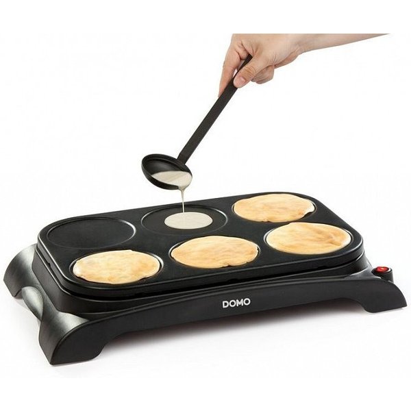 Domo DO8709P Crêpière 6 Crêpe(s)) 1000 W Schwarz