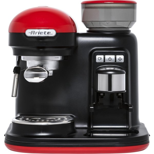 Ariete 1318 Moderna Espresso Machine with Integrated Coffee Grinder,