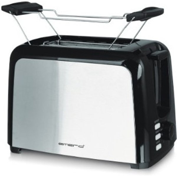 Emerio TO-123924 toaster 7 2 slice(s) 750 W Black, Stainless steel -
