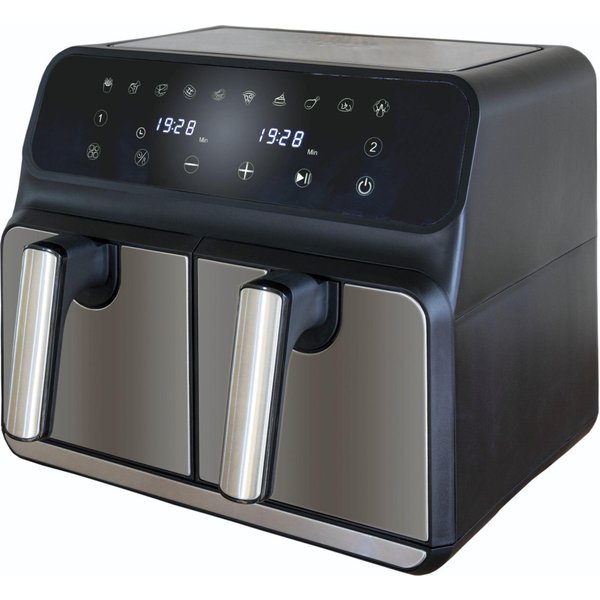Unold 58685 friggitrice Double 8 L Stand-alone 1700 W Friggitrice ad aria calda nera,
