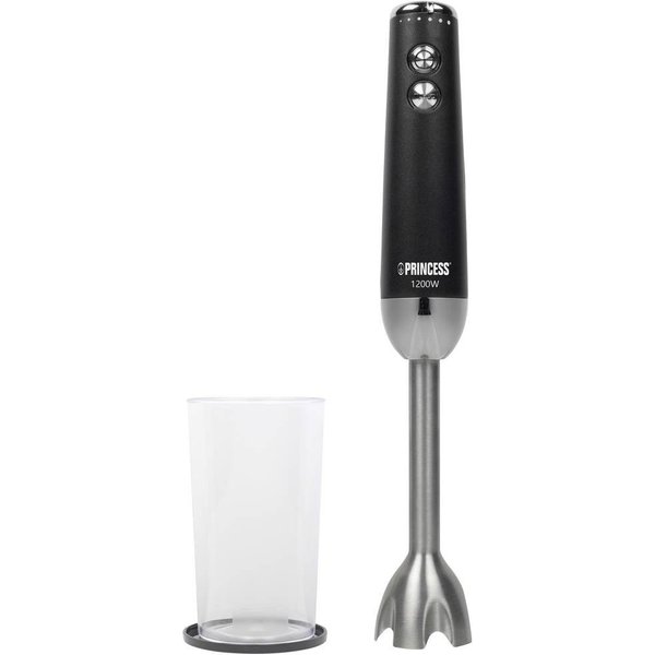 Princess 01.221229.01.001 Frullatore ad immersione 1200 W Nero, acciaio inox