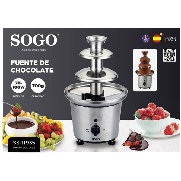 Sogo FCH-SS-11935 chokoladefontæne Rustfrit stål 100 W 1 kg -