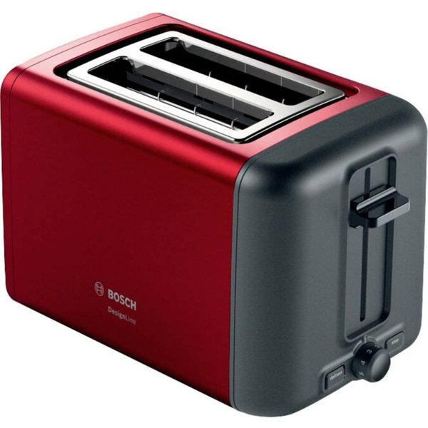 Bosch TAT3P424DE Toaster 2 Scheibe(n) 970 W Schwarz, Rot