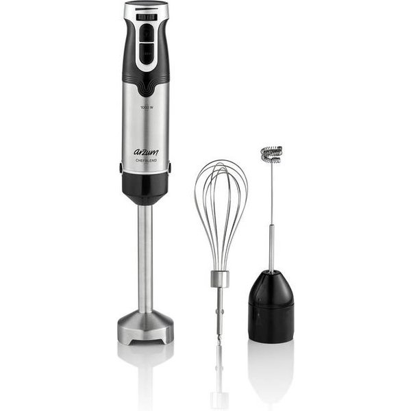 arzum AR1160 Frullatore ad immersione 1000 W regolatore di velocità Nero, Inox