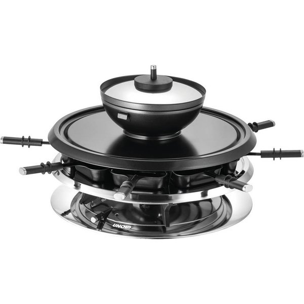 Unold 48726 raclette grill 8 person(s) 1300 W Black, Stainless steel -