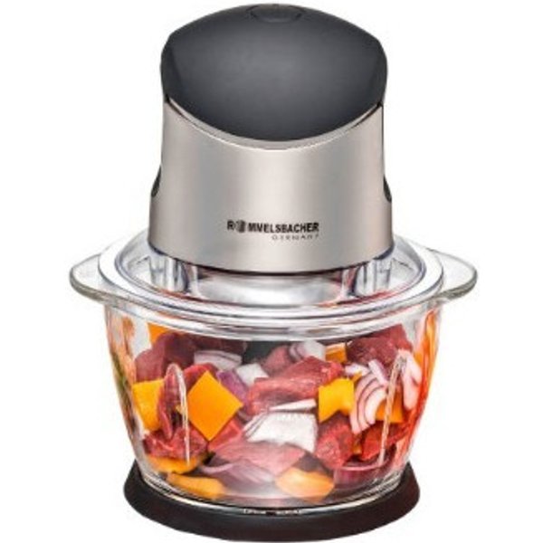 Rommelsbacher MZ 400 electric food chopper 1 L 400 W Black, Stainless