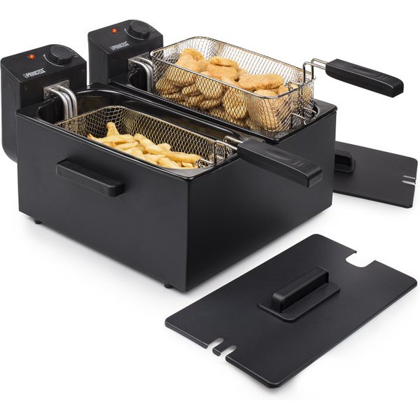 Princess 183028 Doppelte Fritteuse Schwarz
