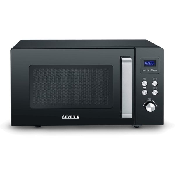 Severin MW 7763 Magnetron Zwart, RVS 900 W Grillfunctie