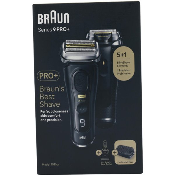Braun Series 9 Pro+ 9590cc Nass- & Trocken-Folienrasierer Trimmer Schwarz