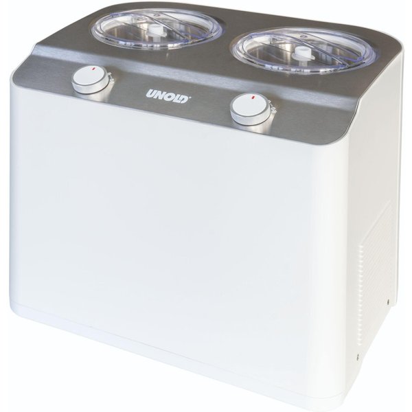 Unold Doppio Compressor ice cream maker 2.4 L 250 W Satin steel, White