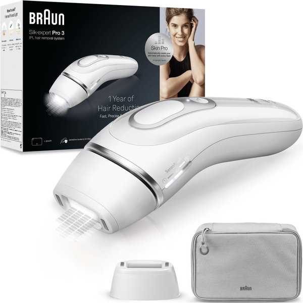 Braun Silk-expert Pro Silk expert Pro 3 PL3020 Voimakas pulssivalo (IPL) hopea, valkoinen