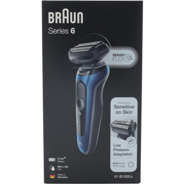 Braun Series 6 61-B1000s Foil shaver Black, Blue