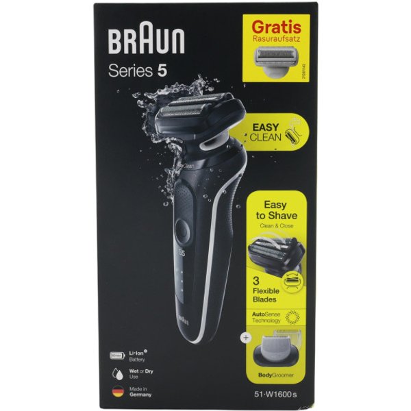 Braun Series 5 51-W1600s Rasoio a lamina Black, White