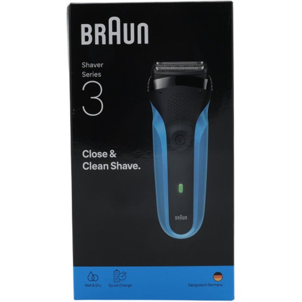 Braun Series 3 310s Rasoio a lamina Trimmer Nero, Blu