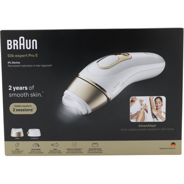 Braun Silk-expert Pro PL5210 IPL Intense pulsed light (IPL) Gold, White