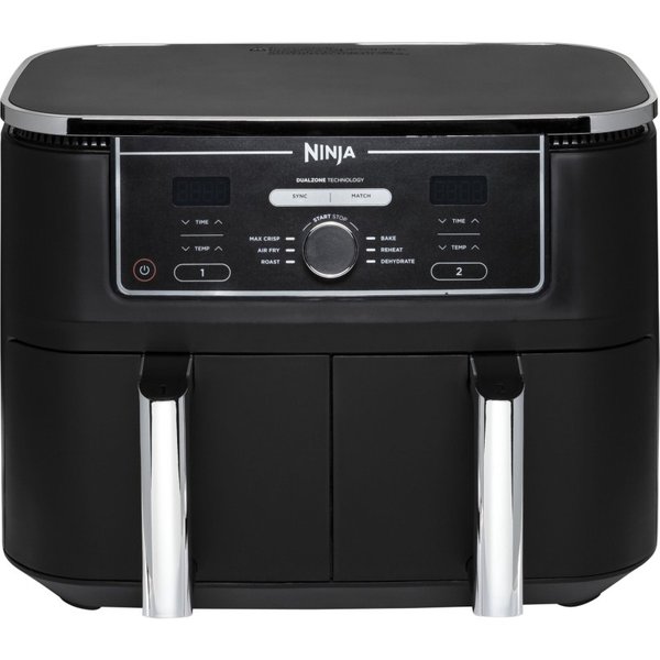 Ninja AF400UK Foodi MAX Dual Zone Digital Air Fryer, 2 Drawers, 9.5L
