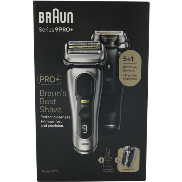 Braun 9577CC Folienrasierer Trimmer Schwarz, Silber