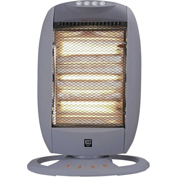 SHX SHX24HS1200 elektrisk varmeovn innendørs grå 1200 W halogen elektrisk varmeovn