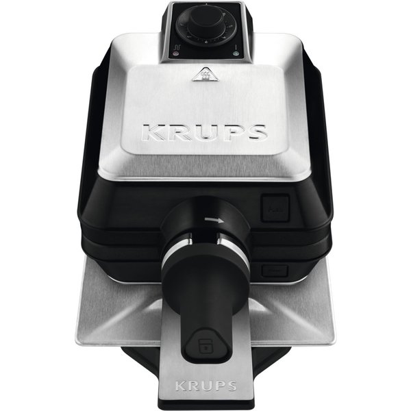 Krups FDD95D 2 waffle(s) 1200 W Black, Stainless steel
