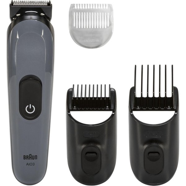 Braun AIO3500 tagliacapelli/tosatrice Nero, Grigio 14 Nichel-Metal Idruro (NiMH)