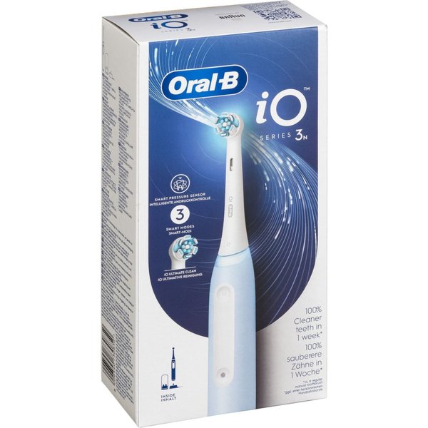 Oral-B Braun iO Series 3N Aikuisten värähtelevä hammasharja Vaaleansininen, valkoinen