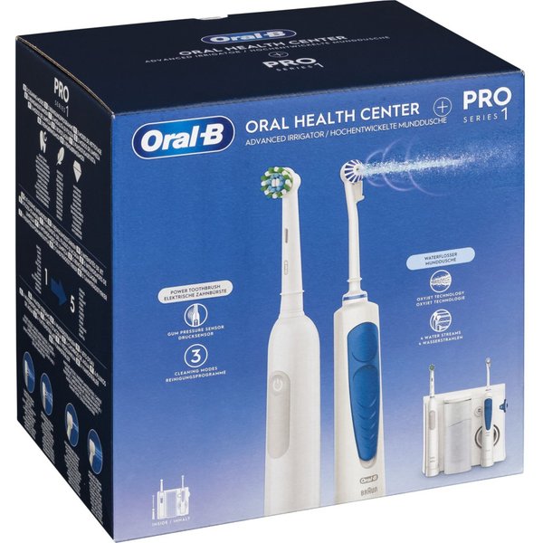 Oral-B Idropulsore Health Center Adult Rotating-oscillating toothbrush Blue, White
