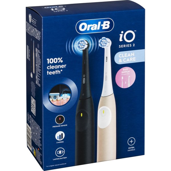 Oral-B iO Series 2 Brosse à dents vibrante pour adulte Noir, Rose
