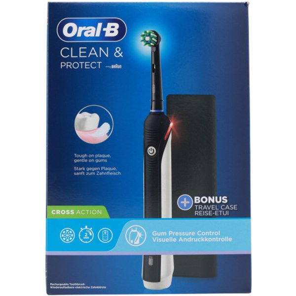 Oral-B Clean & Protect Erwachsenen-Rotationszahnbürste Schwarz