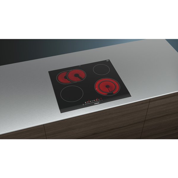 Siemens ET675FNP1E hob Black, Stainless steel Built-in Ceramic hob 4 zone(s)